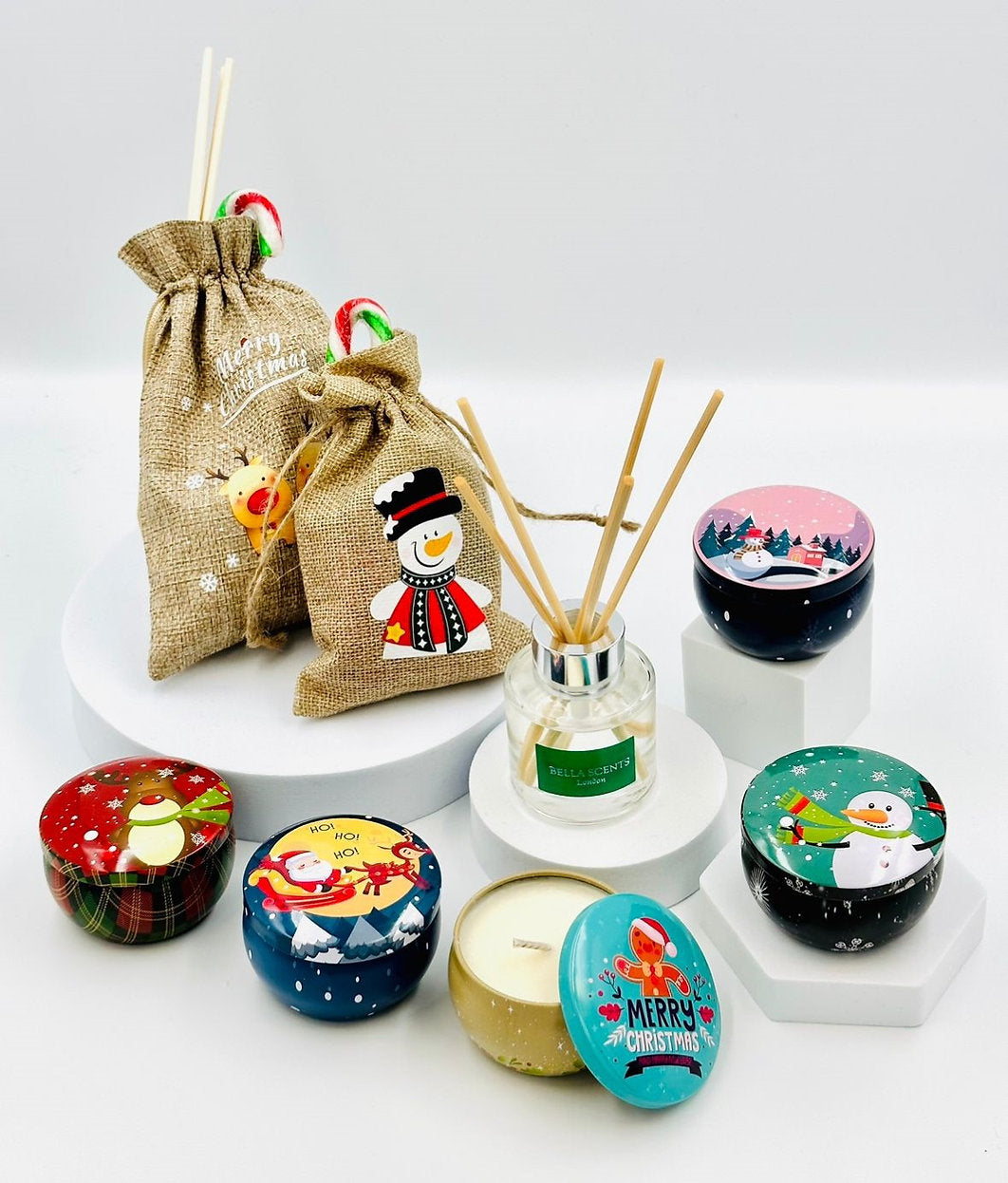 Candy Cane Candle & Diffuser Set